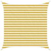 vidaXL Telo Ombra Giallo e Bianco 2,5 x 2,5 m HDPE