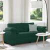 vidaXL Divano Divanetto Verde Scuro 180x77x82 cm in Velluto