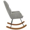 vidaXL Sedia a Dondolo Grigio Chiaro in Velluto