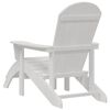 vidaXL Sedia Adirondack Bianco 74 x 82 x 92cm HDPE