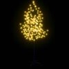 vidaXL Albero di Ciliegio con 200 LED Bianco Caldo 180 cm