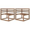 vidaXL Divani Angolari Pallet da Giardino 2 pz Marrone Pino Impregnato