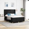 vidaXL Letto a molle con materasso Nero 140 x 200 cm Tessuto