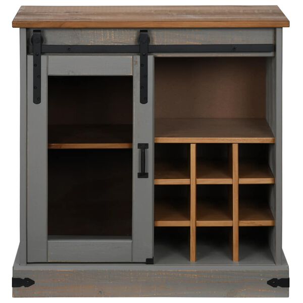 vidaXL Credenza HALDEN con Anta Scorrevole 80x40x80 cm Legno Massello