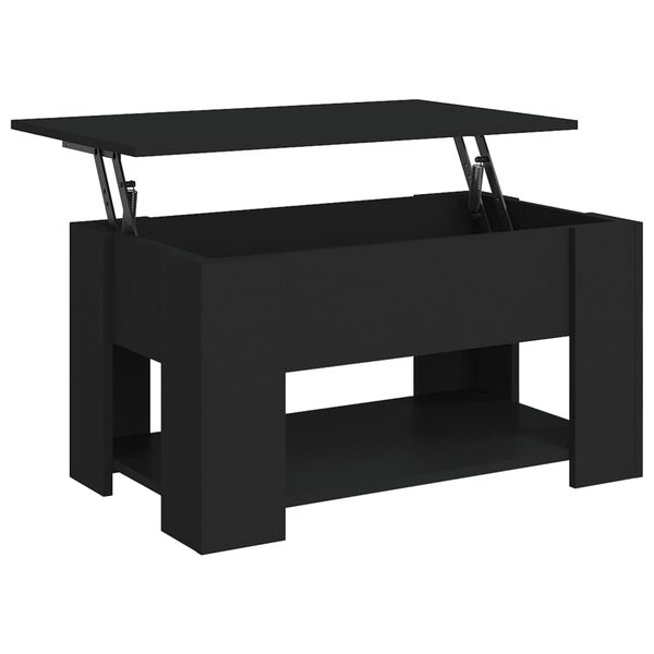 vidaXL Tavolino da Salotto Nero 79x49x41 cm in Legno Multistrato
