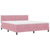 vidaXL Letto a molle con materasso Rosa 180 x 200 cm Velluto