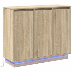 vidaXL Madia LED Rovere Sonoma 90 x 32 x 75 cm Legno ingegnerizzato