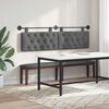 vidaXL Testata appesa Grigio scuro 190 x 55 x 7 cm Tessuto