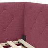 vidaXL Cornice del letto ad angolo Rosso Vino 80 x 200 cm Tessuto