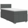 vidaXL Letto box spring con materasso Grigio Scuro 90 x 190 cm Tessuto