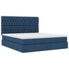 vidaXL Letto con contenitore e LED con led Blu 180 x 200 cm Poliestere