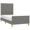 vidaXL Giroletto senza Materasso Grigio Scuro 80x200 cm Tessuto