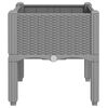 vidaXL Fioriera da Giardino con Gambe Grigio Chiaro 40x40x42 cm in PP