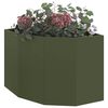 vidaXL Vaso d'angolo Oliver verde 60 x 60 x 50 cm Acciaio