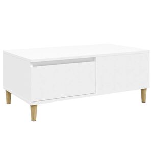 vidaXL Tavolino da Salotto Bianco 90x50x36,5 cm in Legno Multistrato