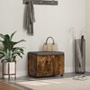 vidaXL Panca per ingresso con cuscino Rovere fum&eacute; 60 x 38 x 46 cm