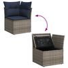 vidaXL Set Divani da Giardino 7pz con Cuscini Grigio Polyrattan Acacia