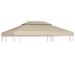 vidaXL Telo di Ricambio per Gazebo 310g/m&sup2; Beige 3x4m