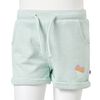 Pantaloncini per Bambini con Coulisse Menta Chiaro Misto 128