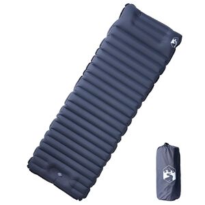 vidaXL Materasso Campeggio Autogonfiabile con Cuscini 1 Persona Grigio