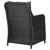 vidaXL Set da Pranzo da Giardino 7 pz in Polyrattan Nero