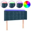 vidaXL Testiera a LED Blu Scuro 83x16x78/88 cm in Velluto