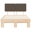 vidaXL Letto con Testiera Rivestita Talpa 120 x 200 cm Pino massello