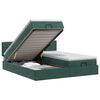 vidaXL Letto ottomano con materasso 2 pcs Verde Scuro Velluto