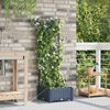 vidaXL Vaso da giardino Grigio 40 x 40 x 126 cm Plastica