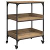 vidaXL Carrello da Cucina Rovere artigianale 60 x 41 x 80.5 cm