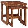 vidaXL Tavoli da annidamento 2 pcs Marrone Legno Recuperato Massello