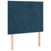 vidaXL Testiera Blu Scuro 90x5x118/128 cm Velluto