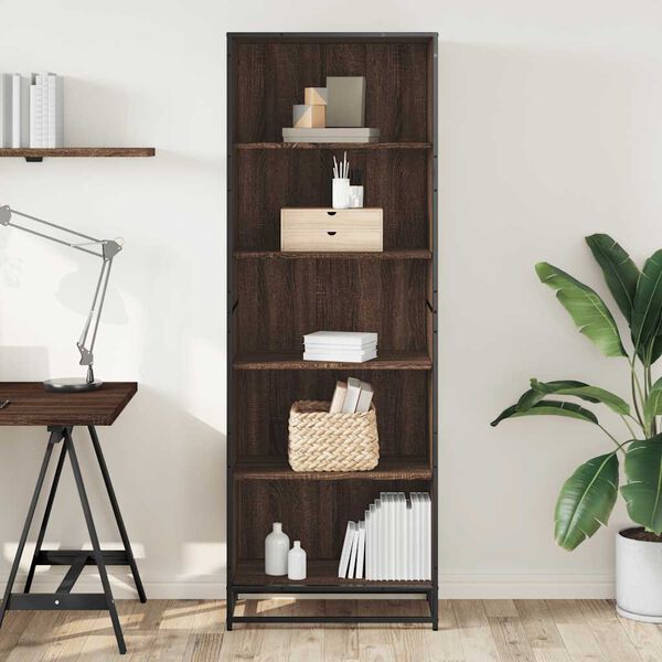 vidaXL Libreria Rovere Marrone 60x35x170,5 cm in Truciolato