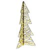 vidaXL Albero di Natale 160 LED Bianco caldo 150 cm Rattan