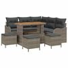 vidaXL Set Divano da Giardino 9 pz 8-Numero di posti Grigio