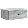 vidaXL Mobiletto da notte a muro Grigio Sonoma 49 x 34,5 x 20 cm
