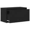 vidaXL panchina con cassetto Nero 80 x 40 x 45 cm Legno multistrato
