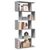 vidaXL Libreria Divisorio 5Piani Grigio Sonoma 70x24x161cm Truciolato
