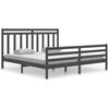 vidaXL Giroletto Grigio in Legno Massello 180x200 cm Super King