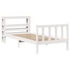 vidaXL Letto senza Materasso Bianco 75x190 in Legno Massello di Pino