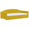 vidaXL Divano Letto Estraibile con Cassetti Giallo 90x200cm in Velluto