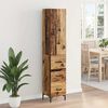 vidaXL Credenza Legno vecchio 69,5 x 34 x 180 cm Legno multistrato