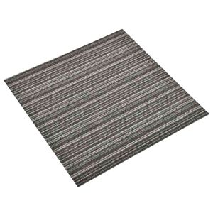 vidaXL Tappeto 20 pz Antracite Striato 50 x 50 cm 100% Polipropilene