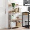 vidaXL Scaffale Libri 4 Ripiani Rovere 60x27,6x124,5 Legno Multistrato