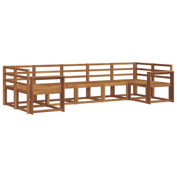 vidaXL Set di divani da esterno 7 pcs Naturale