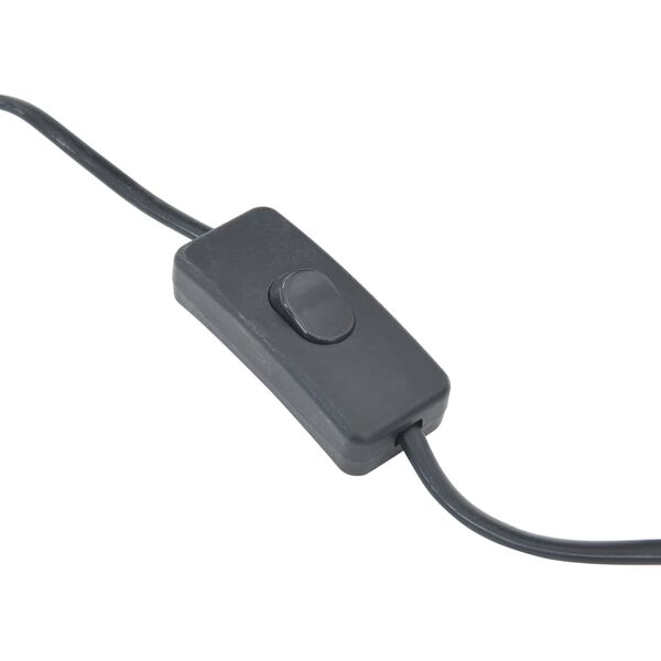 vidaXL Lampada da Tavolo in Salice Nera 60 W 20x27 cm E 27