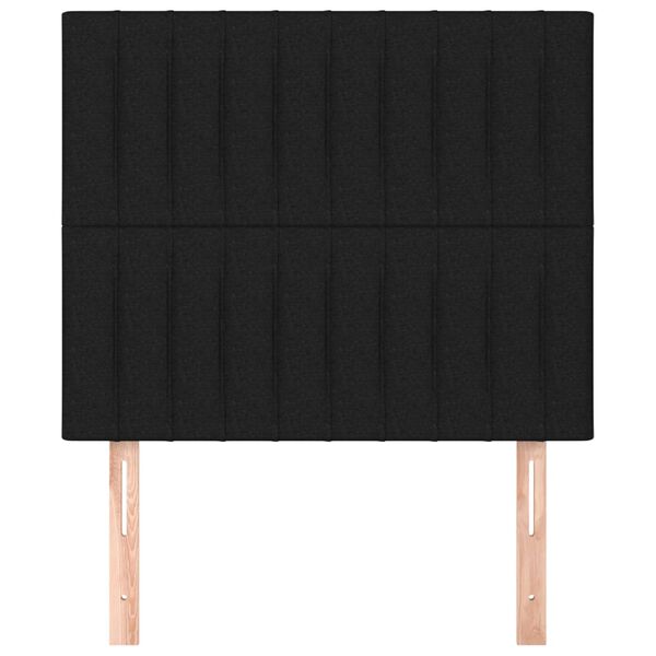 vidaXL Testiera Nera 90x5x118/128 cm Tessuto