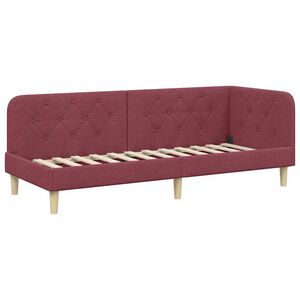 vidaXL Cornice del letto ad angolo Rosso Vino 80 x 200 cm Tessuto
