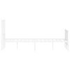 vidaXL Giroletto con Testiera e Pediera Metallo Bianco 120x190 cm