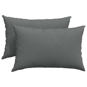 vidaXL Cuscini da Divano 2 pcs Grigio scuro 60 x 40 cm Tessuto